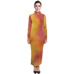 Flower Abstract Turtleneck Maxi Dress