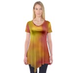 Flower Abstract Short Sleeve Tunic 