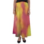 Flower Abstract Flared Maxi Skirt