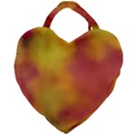 Flower Abstract Giant Heart Shaped Tote