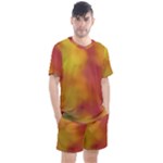 Flower Abstract Men s Mesh Tee and Shorts Set