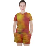 Flower Abstract Women s Tee and Shorts Set