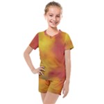 Flower Abstract Kids  Mesh Tee and Shorts Set