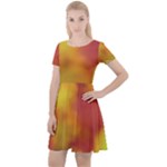 Flower Abstract Cap Sleeve Velour Dress 