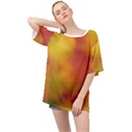 Flower Abstract Oversized Chiffon Top