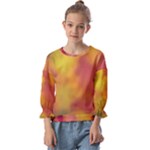 Flower Abstract Kids  Cuff Sleeve Top