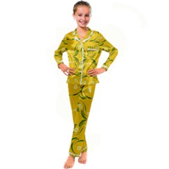 Kids  Satin Long Sleeve Pajamas Set 