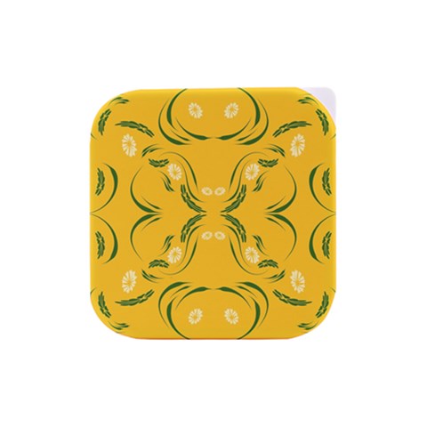 Floral folk damask pattern Fantasy flowers Floral geometric fantasy Stacked food storage container from ArtsNow.com