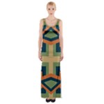 Abstract pattern geometric backgrounds   Thigh Split Maxi Dress