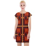 Abstract pattern geometric backgrounds   Cap Sleeve Bodycon Dress