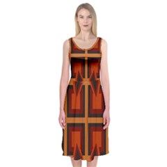 Abstract pattern geometric backgrounds   Midi Sleeveless Dress from ArtsNow.com