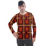 Abstract pattern geometric backgrounds   Men s Pique Long Sleeve Tee