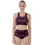 Floral folk damask pattern Fantasy flowers Floral geometric fantasy Racer Back Bikini Set