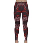 Floral folk damask pattern Fantasy flowers Floral geometric fantasy Lightweight Velour Classic Yoga Leggings