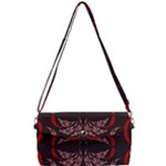 Floral folk damask pattern Fantasy flowers Floral geometric fantasy Removable Strap Clutch Bag