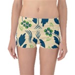 Folk flowers print Floral pattern Ethnic art Boyleg Bikini Bottoms