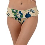 Folk flowers print Floral pattern Ethnic art Frill Bikini Bottom