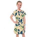 Folk flowers print Floral pattern Ethnic art Kids  Drop Waist Dress