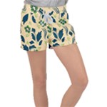 Folk flowers print Floral pattern Ethnic art Velour Lounge Shorts