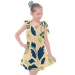 Folk flowers print Floral pattern Ethnic art Kids  Tie Up Tunic Dress