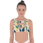 Folk flowers print Floral pattern Ethnic art Bandaged Up Bikini Top