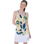 Folk flowers print Floral pattern Ethnic art Racer Back Mesh Tank Top