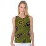 Floral pattern paisley style Paisley print. Doodle background Women s Basketball Tank Top
