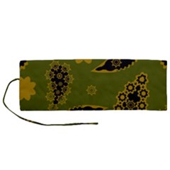 Floral pattern paisley style Paisley print. Doodle background Roll Up Canvas Pencil Holder (M) from ArtsNow.com