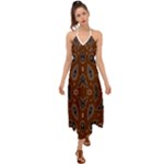 Floral pattern paisley style Paisley print. Doodle background Halter Tie Back Dress 