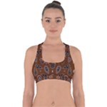 Floral pattern paisley style Paisley print. Doodle background Cross Back Hipster Bikini Top 