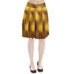 Orange Vibrant Abstract Pleated Skirt