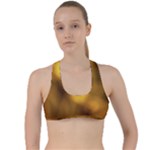 Orange Vibrant Abstract Criss Cross Racerback Sports Bra