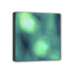 Green Vibrant Abstract Mini Canvas 4  x 4  (Stretched)