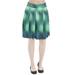 Green Vibrant Abstract Pleated Skirt