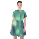 Green Vibrant Abstract Sailor Dress