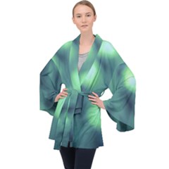 Long Sleeve Velvet Kimono  