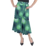 Green Vibrant Abstract Midi Mermaid Skirt
