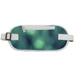 Green Vibrant Abstract Rounded Waist Pouch