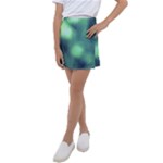 Green Vibrant Abstract Kids  Tennis Skirt