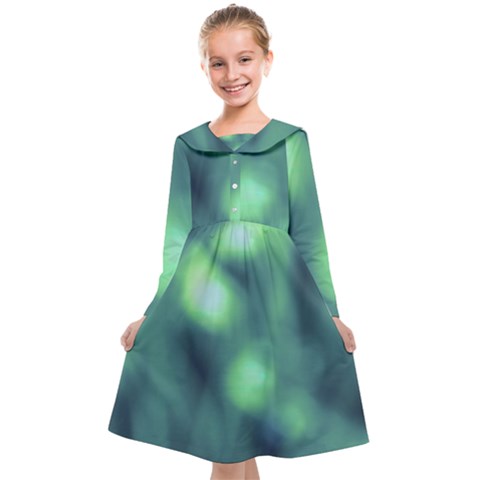 Green Vibrant Abstract Kids  Midi Sailor Dress from ArtsNow.com