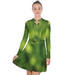 Green Vibrant Abstract No3 Long Sleeve Panel Dress