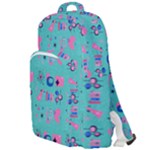 50s Diner Print Mint Green Double Compartment Backpack