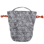 Ancient Greek Typography Photo Drawstring Bucket Bag