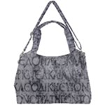 Ancient Greek Typography Photo Double Compartment Shoulder Bag