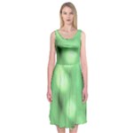 Green Vibrant Abstract No4 Midi Sleeveless Dress