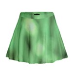 Green Vibrant Abstract No4 Mini Flare Skirt