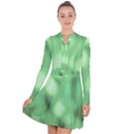 Green Vibrant Abstract No4 Long Sleeve Panel Dress