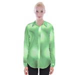 Green Vibrant Abstract No4 Womens Long Sleeve Shirt
