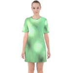 Green Vibrant Abstract No4 Sixties Short Sleeve Mini Dress