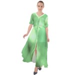 Green Vibrant Abstract No4 Waist Tie Boho Maxi Dress